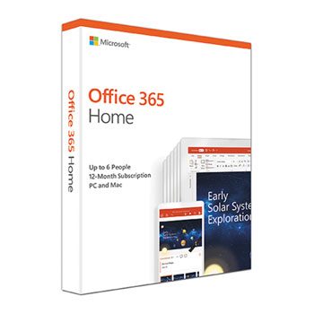 microsoft office 365 2019 1 year 6 user home with word excel powerpoint office 365
