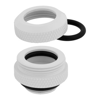 Corsair Hydro X XF White Brass 12mm G1/4" Hardline Compression Fittings - Four Pack : image 3