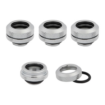 Corsair Hydro X XF Chrome Brass 14mm G1/4" Hardline Compression Fittings - Four Pack : image 1