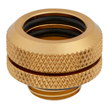 Corsair Hydro X XF Gold Brass 14mm G1/4" Hardline Compression Fittings - Four Pack : image 2