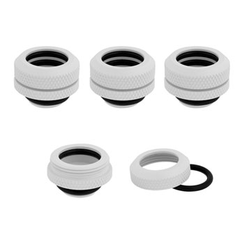 Corsair Hydro X XF White Brass 14mm G1/4" Hardline Compression Fittings - Four Pack