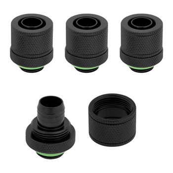Corsair Hydro X XF Black Brass 10/13mm G1/4" Softline Compression Fittings - Four Pac : image 1