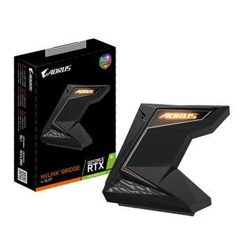 AORUS RGB 2-Way RTX NVLink SLI Bridge - 80mm - 4 Slot Config