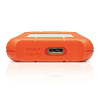 LaCie Rugged Mini 2TB External Portable Hard Drive/HDD - Orange/White : image 2