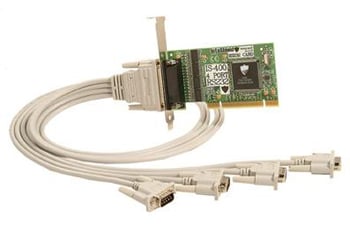 Intashield IS-400 4 Port (RS-232) Serial Universal 32 bit PCI Card (3.3V or 5V) (16550 UART) + cable : image 1
