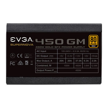 EVGA GM 450 Watt 80+ Gold SFX PSU/Power Supply : image 3