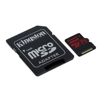 Kingston 128GB 4K Class 10 UHS-I U3 MicroSDXC with SD Adaptor : image 2
