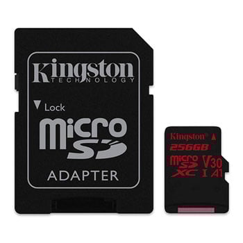 Kingston Canvas React 256 GBCL10 UHS-I U3 Micro SDXC with Adapter : image 1