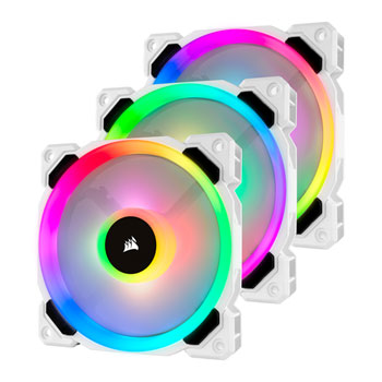 Corsair White LL120 RGB 120mm Dual Light Loop 3 Fan + Lighting Node PRO Pack : image 1