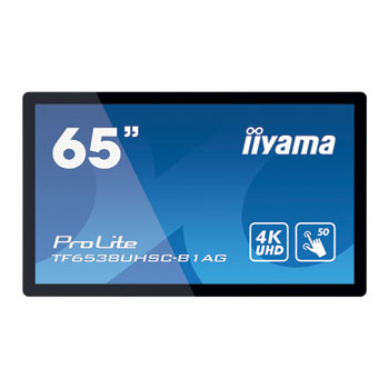 iiyama TF6538UHSC-B1AG 65" 4K UHD Touch Screen Display with IPS LED Panel