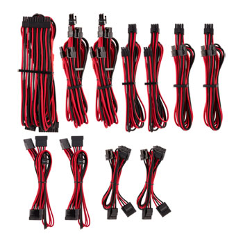 Corsair Type 4 Gen 4 PSU Red/Black Sleeved Cable Pro Kit : image 1