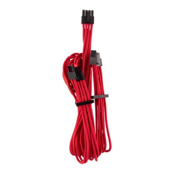 Corsair Type 4 Gen 4 PSU Red Sleeved Dual 8pin PCIe Power Cables : image 2