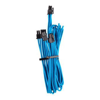 Corsair Type 4 Gen 4 PSU Blue Sleeved Dual 8pin PCIe Power Cables : image 2