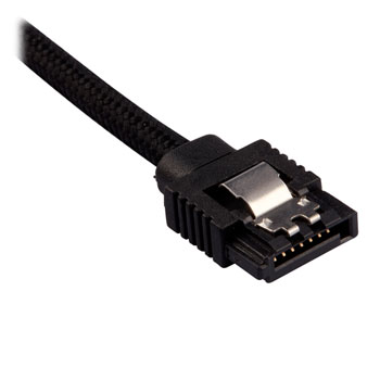 Corsair 30cm Black Premium Braided Sleeved SATA Data Cable : image 3