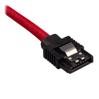 Corsair 30cm Red Premium Braided Sleeved SATA Data Cable : image 3