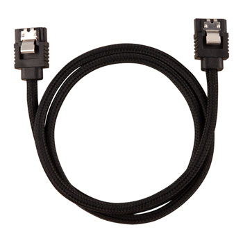 Corsair 60cm Black Premium Braided Sleeved SATA Data Cable : image 2