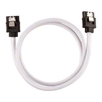 Corsair 60cm White Premium Braided Sleeved SATA Data Cable : image 2