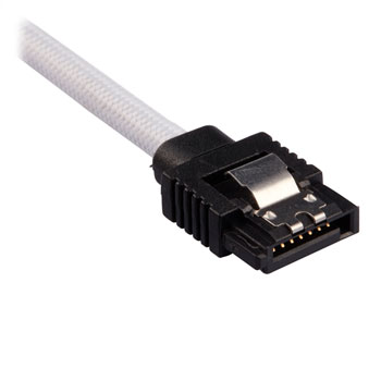 Corsair 60cm White Premium Braided Sleeved SATA Data Cable : image 3