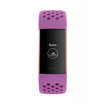 Fitbit Charge 3 Fitness Activity Band Berry with Rose Gold Face