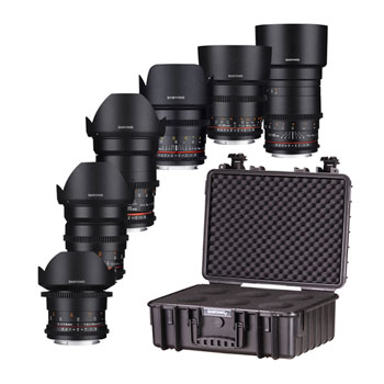 Samyang 6 Canon FE Lenses and Case : image 1