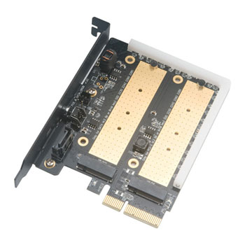 Akasa Dual Port M.2 PCIe/SATA SSD Adapter Card /w RGB and Heatsink : image 4