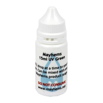 Mayhems UV Green Dye 15ml For Distilled / Deionised / Clear Premix fluid