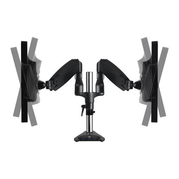 Arctic Z2-3D Gen 3 Dual Monitor Gas Arm with Clamp and USB Hub : image 2
