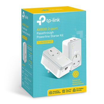TP-LINK Twin Pack 2-Port Passthrough Homeplug Powerline Starter Kit : image 2