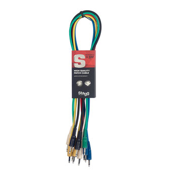 Stagg 60cm Mini Jack Patch Leads x6 : image 1