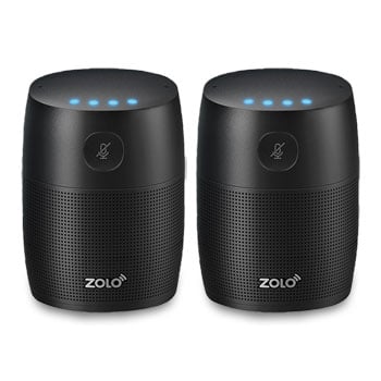 Anker Zolo Mojo Smart Speakers Twin Pack with Google Assistant Built In Black