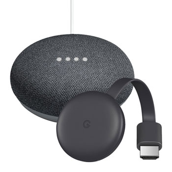 Google Nest Mini Smart Hub with Chromecast V3 Charcoal Bundle : image 1
