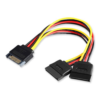 Xclio 15cm SATA Power Y Splitter Cable Adapter for HDD/SSD : image 1