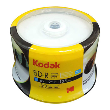 50pcs Kodak BD-R 25GB 6x Full Face Printable Media : image 1
