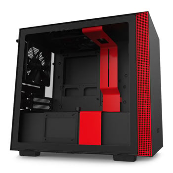 NZXT Black/Red H210 Mini ITX Windowed PC Gaming Case : image 1