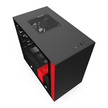 NZXT Black/Red H210 Mini ITX Windowed PC Gaming Case : image 3