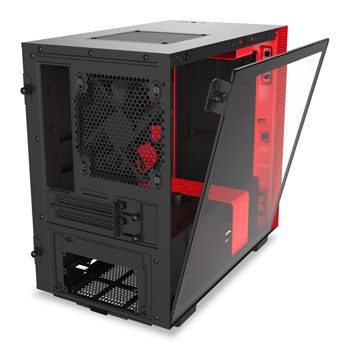 NZXT Black/Red H210 Mini ITX Windowed PC Gaming Case : image 4