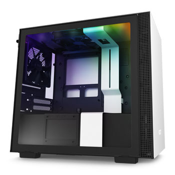NZXT White H210i Smart Mini ITX Windowed PC Gaming Case : image 1