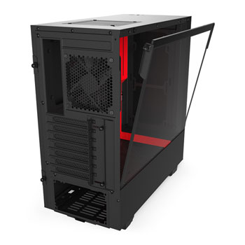 NZXT Black/Red H510 Mid Tower Windowed PC Gaming Case : image 4