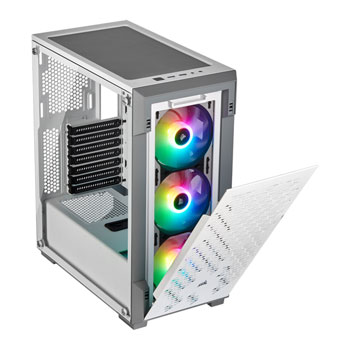 Corsair White iCUE 220T Addressable RGB Airflow Midi PC Gaming Case : image 3