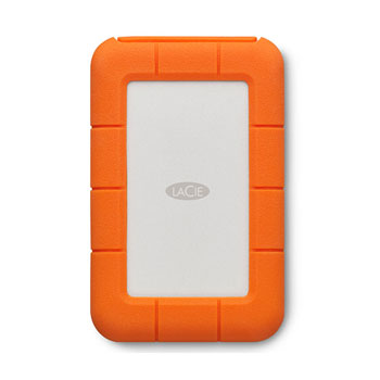 LaCie Rugged 5TB External Portable Hard Drive/HDD - Orange/White