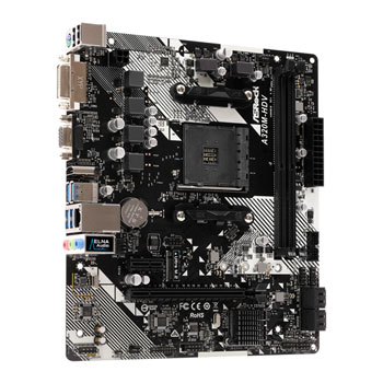 ASRock AMD Ryzen A320M HDV R4.0 Micro ATX Motherboard Sapphire Black : image 2
