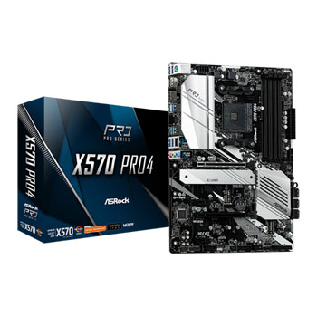ASRock AMD Ryzen X570 Pro4 AM4 PCIe 4.0 ATX Motherboard : image 1
