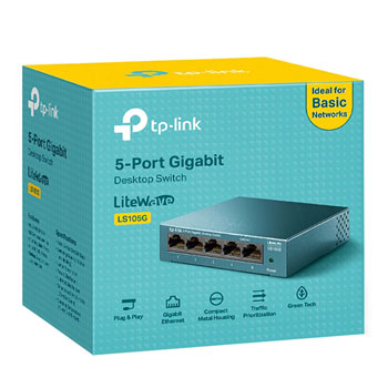 TP-LINK LS105G 5-Port Gigabit Desktop/Wall Mount Switch : image 3