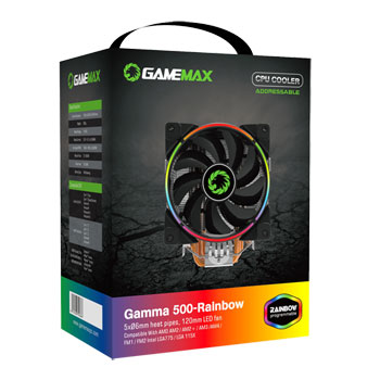 GameMax Gamma 500 Rainbow ARGB CPU Cooler : image 4