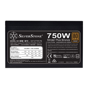 Silverstone Strider Plus 750W Fully Modular 80+ Bronze PSU/Power Supply : image 3