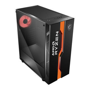 MSI MAG VAMPIRIC 011C Black AMD Ryzen Edition Mid Tower Tempered Glass PC Gaming Case (2021) : image 2