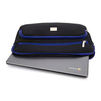 Griffin Laptop / Tablet Carry Case upto 11.6" Black/Blue : image 2