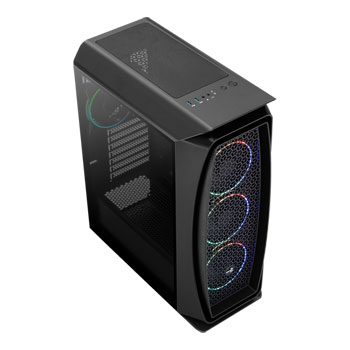 Aerocool Aero One Eclipse Mid Tower Case Tempered Glass with RGB Controller Hub - Black : image 3