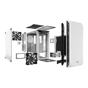 be quiet! Pure Base 500 White Tempered Glass Mid Tower PC Gaming Case : image 3