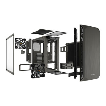 be quiet! Pure Base 500 Grey Tempered Glass Mid Tower PC Gaming Case : image 3